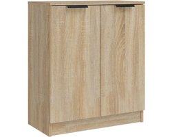 vidaXL - Dressoir - 60x30x70 - cm - bewerkt - hout - sonoma - eikenkleurig