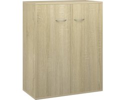 vidaXL - Dressoir - 60x30x75 - cm - bewerkt - hout - sonoma - eikenkleurig