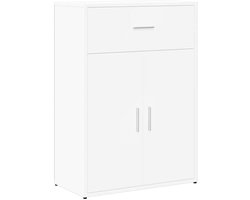 vidaXL - Dressoir - 60x30x84 - cm - bewerkt - hout - wit