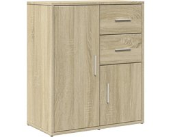 vidaXL - Dressoir - 60x31x70 - cm - bewerkt - hout - sonoma - eikenkleurig