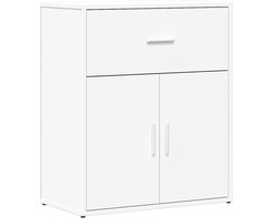 vidaXL - Dressoir - 60x31x70 - cm - bewerkt - hout - wit