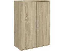 vidaXL - Dressoir - 60x31x84 - cm - bewerkt - hout - sonoma - eikenkleurig