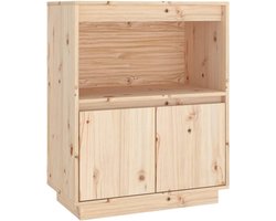 vidaXL - Dressoir - 60x34x75 - cm - massief - grenenhout