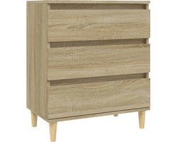 vidaXL - Dressoir - 60x35x70 - cm - bewerkt - hout - sonoma - eikenkleurig