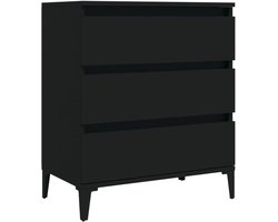 vidaXL Dressoir 60x35x70 cm bewerkt hout zwart