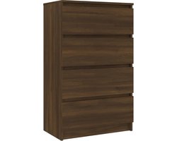 vidaXL - Dressoir - 60x35x98,5 - cm - bewerkt - hout - bruin - eikenkleur