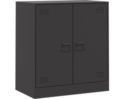 vidaXL - Dressoir - 67x39x73 - cm - staal - zwart