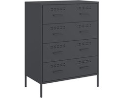 vidaXL Dressoir 68x39x89 cm staal antracietkleurig