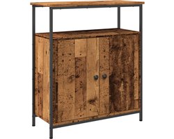 vidaXL - Dressoir - 70x30x80 - cm - bewerkt - hout - oud - houtkleurig