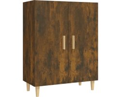 vidaXL - Dressoir - 70x34x90 - cm - bewerkt - hout - gerookt - eikenkleurig
