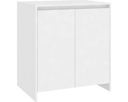 vidaXL - Dressoir - 70x41x75 - cm - bewerkt - hout - wit