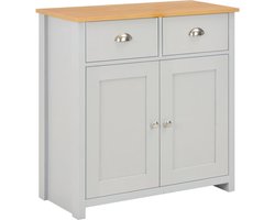 vidaXL - Dressoir - 79x35x81 - cm - grijs