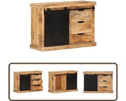 vidaXL Dressoir 80x30x55 cm massief ruw mangohout