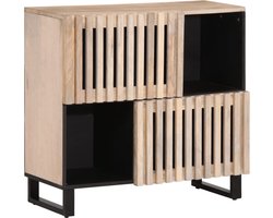 vidaXL - Dressoir - 80x34x75 - cm - massief - mangohout
