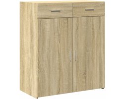 vidaXL - Dressoir - 80x42,5x93 - cm - bewerkt - hout - sonoma - eikenkleurig