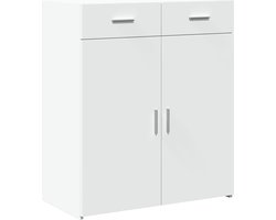 vidaXL - Dressoir - 80x42,5x93 - cm - bewerkt - hout - wit