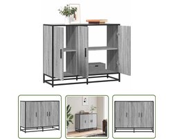 vidaXL Dressoir - 94x35x76 cm - Grijs Sonoma Eiken Dressoir - Modern Design - Industrieel Style - Houten Kast - Grijze Kleur