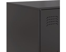 vidaXL - Dressoir - 99x39x73 - cm - staal - zwart