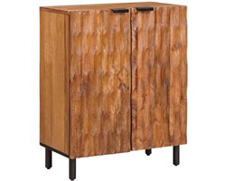 vidaXL - Dressoir - Acacia - Bruine - Afwerking - 60 - x - 33,5 - x - 75 - cm