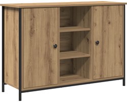 vidaXL - Dressoir - Artisan - Eiken - 100 - x - 35 - x - 70 - cm