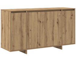 vidaXL - Dressoir - Artisan - Eiken - 135 - x - 41 - x - 75 - cm - Bewerkt - hout