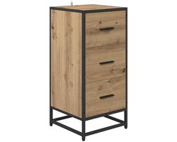 vidaXL - Dressoir - Artisan - Eiken - 35.5 - x - 35 - x - 76 - cm
