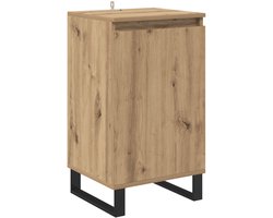 vidaXL - Dressoir - Artisan - Eiken - 40 - x - 35 - x - 70 - cm - Bewerkt - hout