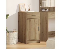 vidaXL - Dressoir - Artisan - Eiken - 40 - x - 40,5 - x - 75 - cm - Bewerkt - hout