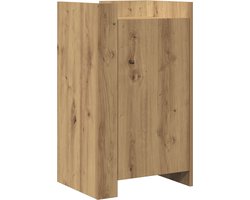 vidaXL - Dressoir - Artisan - Eiken - 45 - x - 35 - x - 75 - cm - Bewerkt - hout