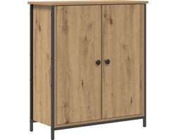 vidaXL - Dressoir - artisanaal - eikenkleurig - 70 - x - 30 - x - 80 - cm - Bewerkt - hout