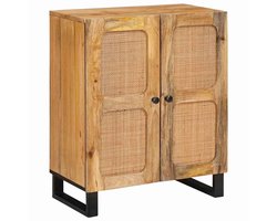 vidaXL - Dressoir - Bruin - 60 - x - 33 - x - 75 - cm - Massief - Mango - Hout