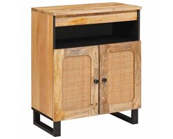 vidaXL - Dressoir - Bruin - 60 - x - 33 - x - 75 - cm - Massief - Mango - Hout
