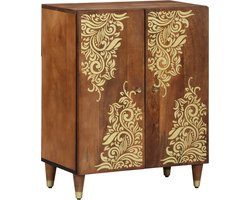 vidaXL - Dressoir - Bruin - 60 - x - 33 - x - 75 - cm - Massief - Mango - Hout