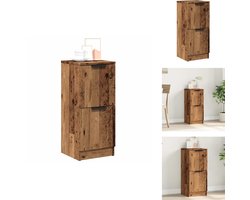 vidaXL Dressoir - Dressoirs - Kast - Nachtkastje Opbergkast - Dressoir 30x30x70 cm bewerkt hout oud houtkleurig