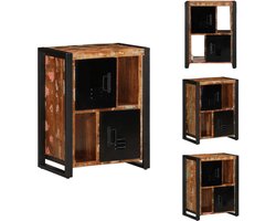 vidaXL Dressoir - Dressoirs - Kast - Wandkast - Dressoir 55x35x70 cm massief gerecycled hout meerkleurig