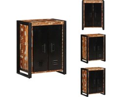 vidaXL Dressoir - Dressoirs - Kast - Wandkast - Dressoir 55x35x70 cm massief gerecycled hout meerkleurig