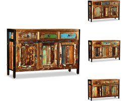 vidaXL Dressoir - Dressoirs - Zijkast - Zijkasten - Dressoir 120x35x76 cm massief gerecycled hout