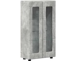 vidaXL - Dressoir - FLORIN - Beton - Grijs - 55,5 - x - 29 - x - 100 - cm - Bewerkt - hout