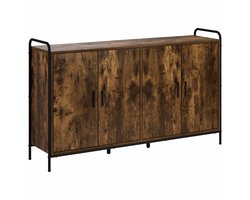 vidaXL - Dressoir - Gerookt - eiken - 97 - x - 33 - x - 81 - cm - Bewerkt - hout