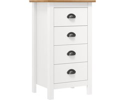 vidaXL - Dressoir - Hill - 46x35x80 - cm - massief - grenenhout - wit