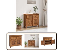 vidaXL Dressoir Massief Gerecycled Hout 75x30x65 cm Dressoir - Vintage Meubels - Landelijke Stijl - Houten Dressoir - Retro Furniture