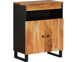 vidaXL - Dressoir - met - 2 - deuren - 60x33x75 - cm - massief - acaciahout