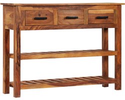 vidaXL - Dressoir - met - 3 - lades - 110x30x80 - cm - massief - acaciahout