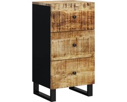 vidaXL - Dressoir - met - 3 - lades - 40x33,5x75 - cm - massief - mangohout