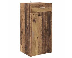 vidaXL - Dressoir - met - lade - Oud - hout - 42,5 - x - 40 - x - 93 - cm - Bewerkt - hout