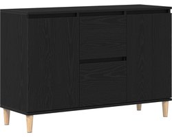 vidaXL - Dressoir - met - lade - Zwart - 102 - x - 35 - x - 60 - cm - Bewerkt - hout