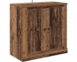 vidaXL - Dressoir - Oud - Hout - 70 - x - 35,5 - x - 67,5 - cm - Bewerkt - hout