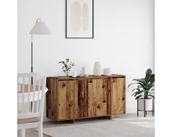 vidaXL - Dressoir - Oudhout - 135 - x - 41 - x - 75 - cm - Bewerkt - hout