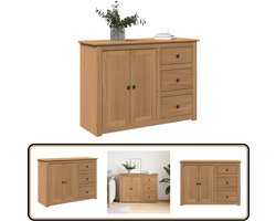 vidaXL Dressoir Panama - Grenenhout - 112x40x80 cm Dressoir - Opbergkast - Salontafel - Grenshouten Meubel - Vintage Stijl