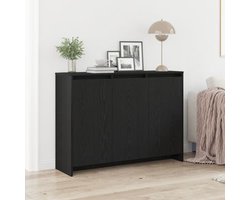 vidaXL - Dressoir - Zwart - 102 - x - 29.5 - x - 75 - cm - Bewerkt - hout